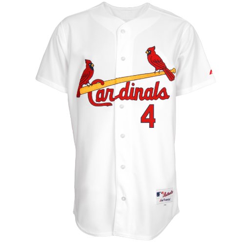 MLB Men's St.Louis Cardinals Yadier Molina Six Button Authentic Home Jersey (White, 52/XX-Large)
