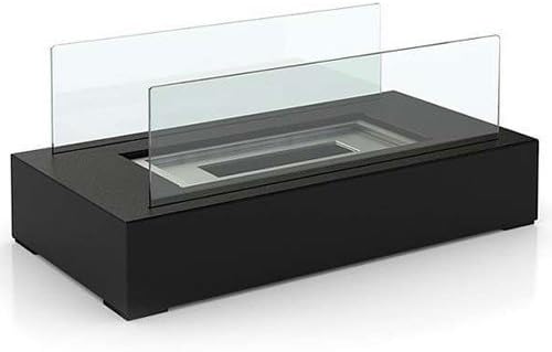 Designer's Cube Bio-ethanol Tabletop Fireplace,Ventless Ethanol Alcohol Freestanding Fireplace,Perfect for Table Top, Tempered Glass, Both Indoor and Outdoor Use