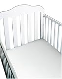 Priva Jersey Knit Crib Sheet White