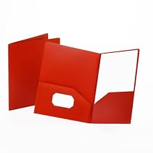 Oxford Poly Twin Pocket Folder, 25 Box, Letter, Red  57411