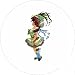 Flower Children 4 inch Square Coaster Sweet Alyssum