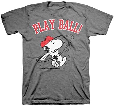 Snoopy Play Ball T-Shirt, w/ Red Baseball Cap - Swing Connects