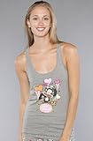 Paul Frank The Shooting Heart Drums Thin Strap Tank,Sleepwear for Women