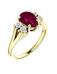 14K Yellow Gold 9.00x6.00mm Pear Cut Rhodolite Garnet and Diamond Ring -- LIFETIME WARRANTY