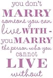 Rubber Stampede Rubber Stamp: Marry Person Who You Cannot Live Without