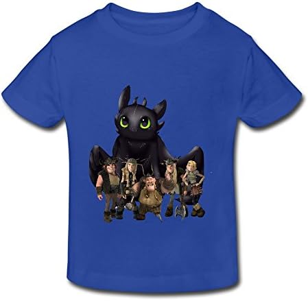 Age 2-6 Kid's Graphic How To Train Your Dragon Toothless 100% Cotton Tee Shirt 4 Toddler RoyalBlue