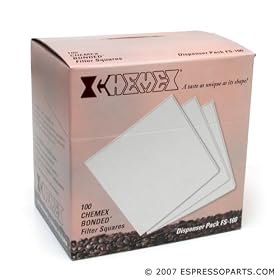 Chemex Coffee Filters - 100 Chemex Bonded Filter Squares FS-100 by International Housewares Corp
