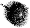 RUTLAND PB-6 ROUND STIFF POLY CHIMNEY BRUSH 6