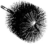 RUTLAND PB-8 ROUND STIFF POLY CHIMNEY BRUSH 8