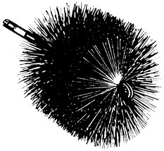 RUTLAND PB-6 ROUND STIFF POLY CHIMNEY BRUSH 6"