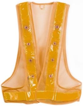 Maxsa Reflective Safety Vest With 16 Led Lights-Yellow Mesh Xl Size