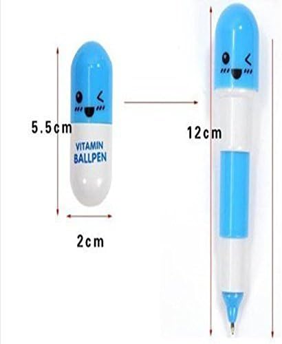Shinysnail Ballpoint Pen Cute smile Vitamin Pill ball-point Pen ball pen multicolor 10pcs