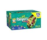 Pampers Baby-Dry Diapers, Size 4 (22-37 Lbs), Economy Plus Pack, 176 Diapers