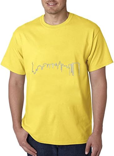 Onlyyousweet Cityscape Painting Jersey Tall Tee Super Performance Fine Short Sleeve Mens T-shirt Size XXXXXL