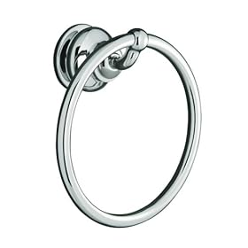  KOHLER K-12165-CP Fairfax Towel Ring, Polished Chrome