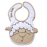 Baby Bib Sheep Embroidery Pattern with Velcro Strap, Baby Bib