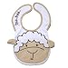 Baby Bib Sheep Embroidery Pattern with Velcro Strap, Baby Bib