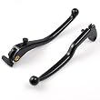 Left & Right Jet Black Billet CNC Aluminum Motorcycle Motorbike Moto Bike Clutch Brake Levers Lever For 2004-2008 Yamaha YZF R1 2004 2005 2006 2007 2008