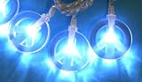 Peace Sign String Lights - Clear