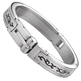 StunningMensSolid316LStainlessSteelHandcuffBangleBracelet
