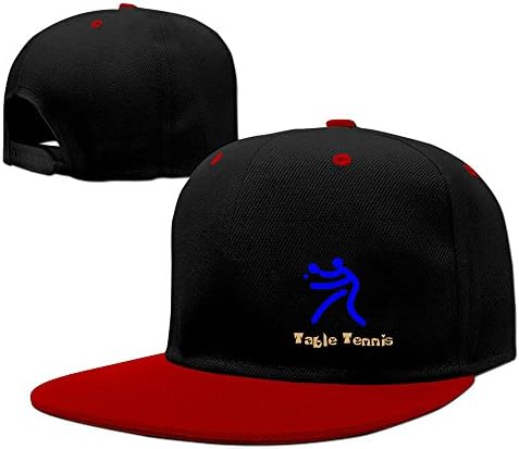 Sports Icon Table Tennis Adjustable Baseball Caps Red