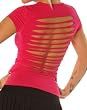 Folter Sexy Cut Up Back Shirt in Fuschia
