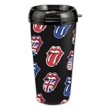 Vandor Plastic Travel Mug Rolling Stones