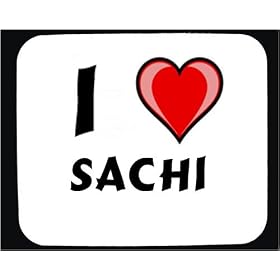 I Love Sachi Decorated Mouse Pad