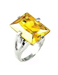 Yellow Neapolitan Solitaire Ring