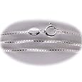 925 Sterling Silver 0.9mm Box Chain Necklace 14" 16" 18" 20" Italy