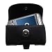 Horizontal Black Leather Case for the O2 XDA Trion with both a belt clip and loop option - a Gomadic design
