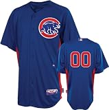 MLB Men's Chicago Cubs Authentic Coolbase Jersey Personalized (Royal Blue/Scarlet, 44/Large)