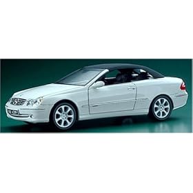 Mercedes CLK Convertible White 1/18 Kyosho Diecast Car