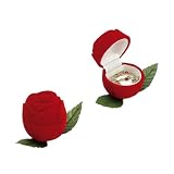 Ecrin multifonction "Bouton de Rose" Velours Rouge