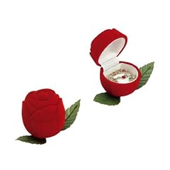Schmuckk�stchen multifunktionsger�t "Bouton De Rose" aus rotem samt.