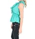 A & Co. Ruffled Smocked Blouse in Sea Green