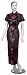 Chinese Dress Plum Blossom Cheongsam (XX-Large, Black-Red)