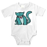 Onesie with tongue, kitten, pet, cat, blue