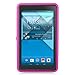 Eagle Cell Alcatel OneTouch Pop 7 Tablet Hybrid Armor Protective Case with Stand - Retail Packaging - Black/Hot Pink