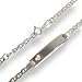 Kinder und Jugend Gravur ID Schild Armband echt Sterling Silber 925 Länge 16-18cm (402010) mit Herz GRATIS-SOFORT-GRAVUR