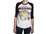 NBA Miami Heat Little Miss Long Sleeve Raglan, Sugar/Black, X-Large