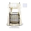 ROUND CRIB BEDDING - WHITE EYELET