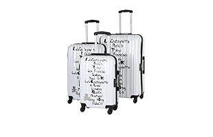 Lulu Castagnette Set de 3 trolleys rígidos (Blanco)