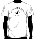 Swansea City Basic Logo Soccer Tee, Adult Medium - White