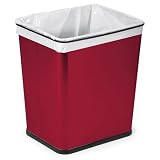 Polder 1410-39 Under-Counter 7-Gallon Trash Can, Red