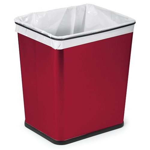 Polder 1410-39 Under-Counter 7-Gallon Trash Can, Red