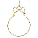 Double Heart Charm Holder 14k Gold 32mm
