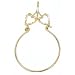 Double Heart Charm Holder 14k Gold 32mm