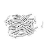 uxcell　ダボ　棚受　シリンダーダボ　ストレートダボ　50個入り　シルバートーン　304ステンレス鋼　M1.5x6mm