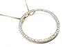 Silver Crystal Circle of Love Rhinestone Necklace Fashion Jewelry